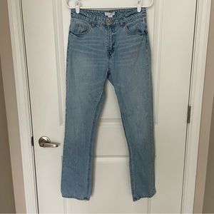 Straight Leg Light Wash Jeans